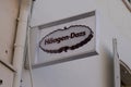 Haagen-Dazs text sign and brand logo front entrance facade shop ice cream brand store Royalty Free Stock Photo