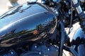 Harley davidson brand logo and sign on black new tank of american custom modern