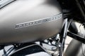 Bordeaux , Aquitaine / France - 01 20 2020 : harley-davidson logo tank grey silver Motorcycles chrome vintage motorbike
