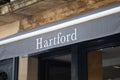 hartford logo brand and text sign front entrance facade store fashion clothing