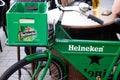 Heineken logo brand and text sign on bike pale lager beer bicycle bottle sell in market