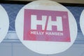 Helly hansen clothes trendy marine boat sea sign text and brand logo store fashion