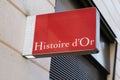 Histoire d`or store logo and text sign front of brand shop jewelry boutique