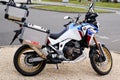 Bordeaux , Aquitaine / France - 01 15 2020 : Honda Africa Twin motorcycle motor bike in street new model race style