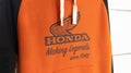 Honda logo brand and text sign japan motorcycle making legends on clothes Royalty Free Stock Photo