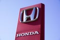 Bordeaux , Aquitaine / France - 11 13 2019 : Honda red sign shop automobiles logo entrance store dealership car