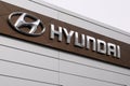 Bordeaux , Aquitaine / France - 10 14 2019 : Hyundai logo Automobile Dealership Sign store Motor Company South Korean