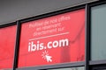 Ibis ibis.com text brand and sign logo hotel building in france