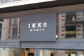 Ikks women text sign and logo of girls fashion trend store facade