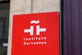 Instituto Cervantes logo brand and text sign Institute nonprofit organization teaching