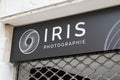 Iris photography logo brand and text french iris photographie sign of eye macro photo