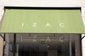 Izac sign logo and name text brand store men fashion shop