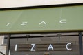 Izac sign logo and text brand store men boys boutique fashion