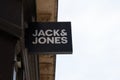 jack & jones text logo and sign wall facade shop brand in fashion clothes store