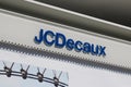 JCDecaux logo and sign of multinational corporation leader in bus-stop advertising