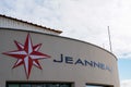 Bordeaux , Aquitaine / France - 07 25 2020 : jeanneau text sign with logo for store boat luxury yachts shipyards and shop of