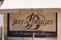 Jeff de bruges logo brand and text sign front of shop chocolaterie store candy bar of