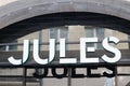 Jules logo brand and text sign of french chain clothing store shop front