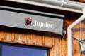 Bordeaux , Aquitaine / France - 02 01 2020 : Jupiler logo sign front of pub local bar restaurant Belgian light pilsner beer