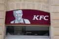 KFC sign logo facade store fastfood restaurant shop brand text Kentucky Fried Chicken