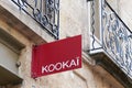 Kookai store logo text French brand facade fashion KookaÃÂ¯ clothing sign shop