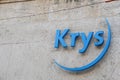 Krys optic center brand sign and text logo store facade shop sale eyewear medical