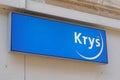 Krys optical center sign logo and brand text store medical shop sale eye wear