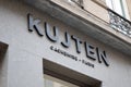 Kujten sign brand and logo text boutique wall facade luxury store House boutique of