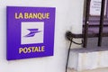 Bordeaux , Aquitaine / France - 02 21 2020 : La Banque Postale blue sign brand la poste logo store office French bank post Royalty Free Stock Photo