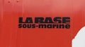 La base sous marine in bordeaux city france text sign of submarine base temporary