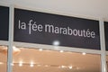 la fee maraboutee sign text and logo brand on wall facade store wall entrance shop