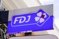 Bordeaux , Aquitaine / France - 05 05 2020 : la francaise des jeux loto store french blue sign logo lotto fdj