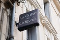 La guilde des orfevres logo brand fashion shop and text sign store on facade boutique