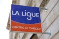 La ligue contre le cancer logo brand and text sign front of agency facade office of