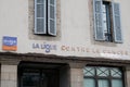 La ligue contre le cancer logo and sign on building office of french league against Royalty Free Stock Photo