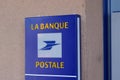 La poste Banque postale agency french post logo text bank on office store sign brand on