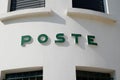 Bordeaux , Aquitaine / France - 08 04 2020 : La Poste logo text sign of ancient vintage Post office in France