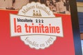 La Trinitaine logo brand and text sign front of shop local bakery biscuit factory