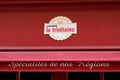 La Trinitaine logo brand and text sign front of shop local bakery biscuits Breton cake