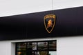 Bordeaux , Aquitaine / France - 11 18 2019 : Lamborghini car sign logo dealership shop supercar store Royalty Free Stock Photo