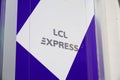 Bordeaux , Aquitaine / France - 05 04 2020 : lcl express logo sign le credit Lyonnais french bank signage store office