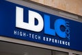 Ldlc logo brand and text sign shop for computer electronic on retailer facade store