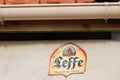 Bordeaux , Aquitaine / France - 01 24 2020 : leffe Belgian beer sign logo on bar restaurant shop
