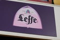 Bordeaux , Aquitaine / France - 12 28 2019 : Leffe Belgian beer sign logo on bar shop