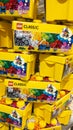 Lego stacked boxes plastic toy brand in Imagination Center Shop