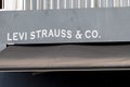 Levi strauss & co text sign and brand logo front of Jeans shop fashion boutique of Royalty Free Stock Photo