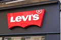 Bordeaux , Aquitaine / France - 07 05 2020 : levis Sign and Logo text for shop of Levi`s fashion Jeans Royalty Free Stock Photo