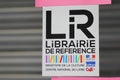 Librairie de reference logo brand label and text sign on windows bookshop french