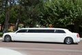 Bordeaux , Aquitaine / France - 11 13 2019 : limousine stretch white car chrysler 300c custom