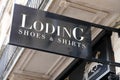 Bordeaux , Aquitaine / France - 10 17 2019 : LodinG logo sign store Shoes & shirts shop men High quality shoes